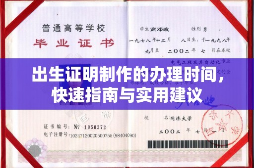 丹凤出生证明制作的办理时间，快速指南与实用建议