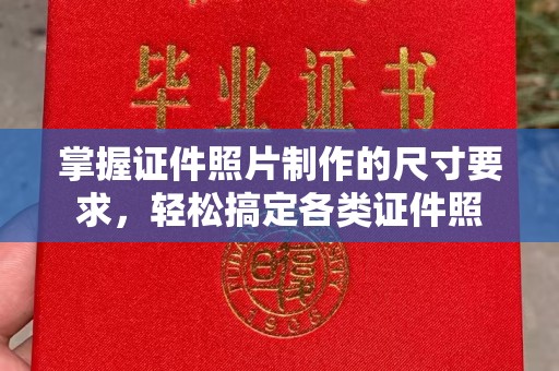 丹凤掌握证件照片制作的尺寸要求，轻松搞定各类证件照