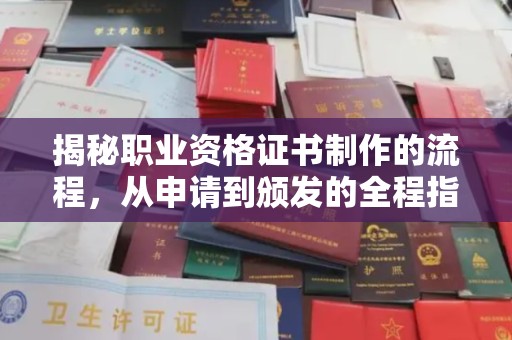 丹凤揭秘职业资格证书制作的流程，从申请到颁发的全程指南